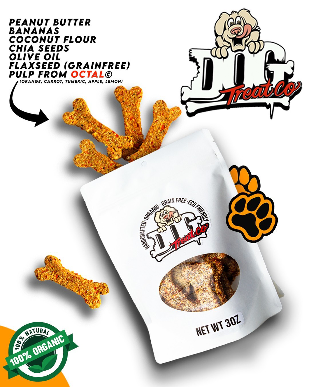 Octal Grain-Free Dog Treats 30 Oz.